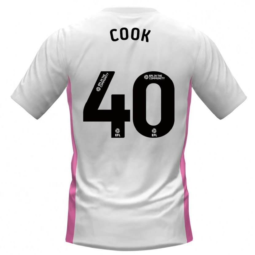 Danxen Donna Maglia Connor Cook #40 Bianco Rosso Kit Gara Away 2025/26 Maglietta