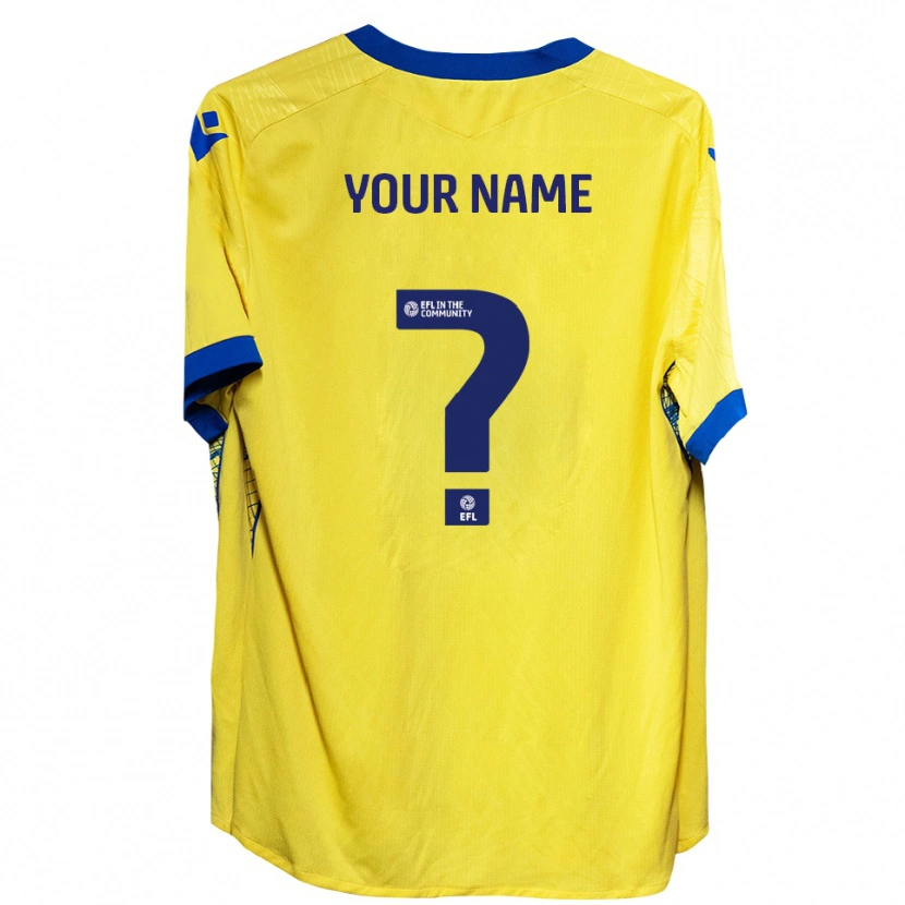 Danxen Donna Maglia Il Tuo Nome #0 Giallo Blu Kit Gara Away 2025/26 Maglietta