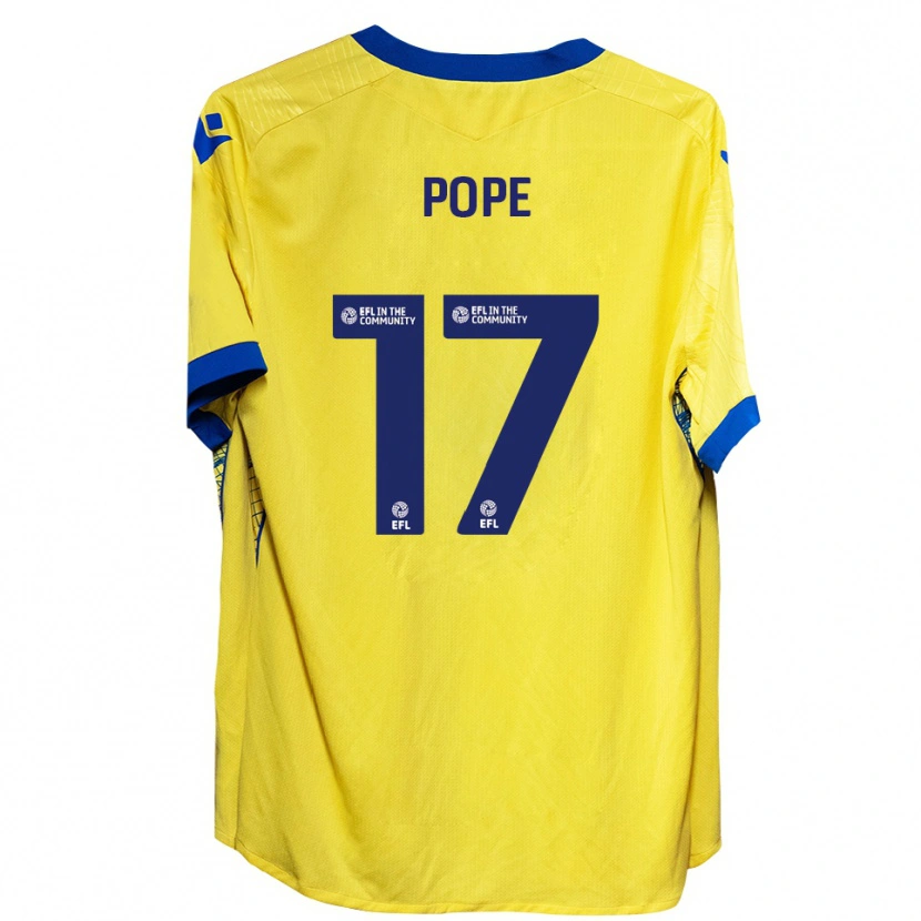 Danxen Donna Maglia Leah Pope #17 Giallo Blu Kit Gara Away 2025/26 Maglietta
