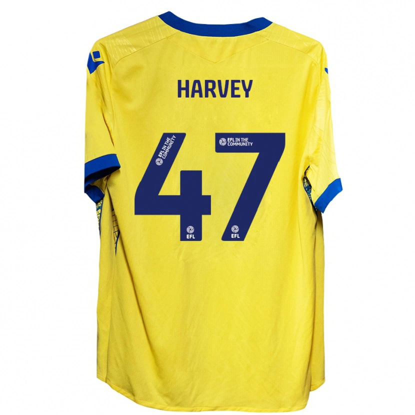 Danxen Donna Maglia Ronnie Harvey #47 Giallo Blu Kit Gara Away 2025/26 Maglietta
