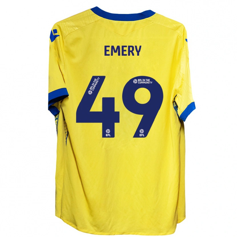 Danxen Donna Maglia Lennox Emery #49 Giallo Blu Kit Gara Away 2025/26 Maglietta