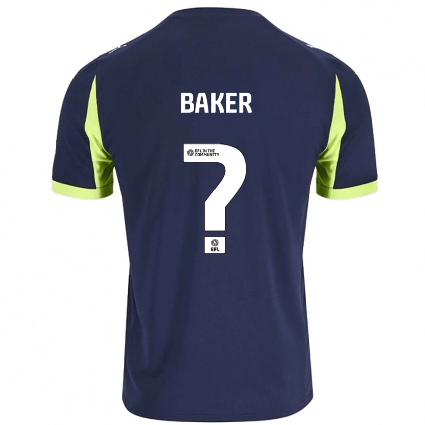 Danxen Donna Maglia Billy Baker #0 Blu Navy Verde Fluorescente Kit Gara Away 2025/26 Maglietta