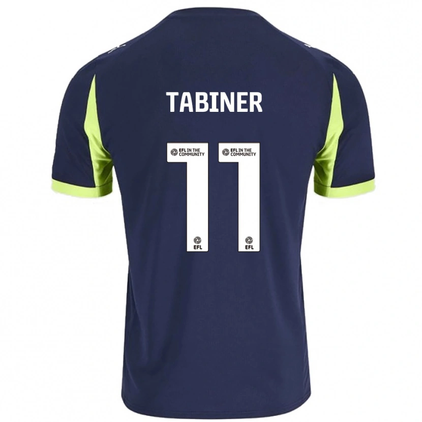 Danxen Donna Maglia Joel Tabiner #11 Blu Navy Verde Fluorescente Kit Gara Away 2025/26 Maglietta