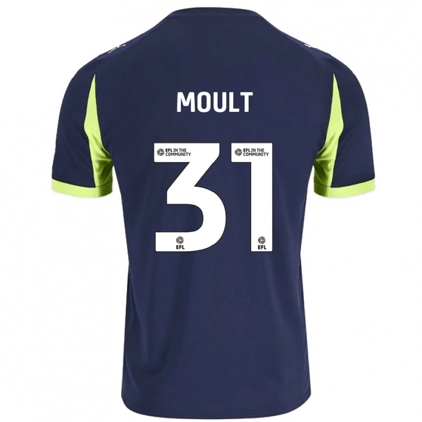 Danxen Donna Maglia Louis Moult #31 Blu Navy Verde Fluorescente Kit Gara Away 2025/26 Maglietta