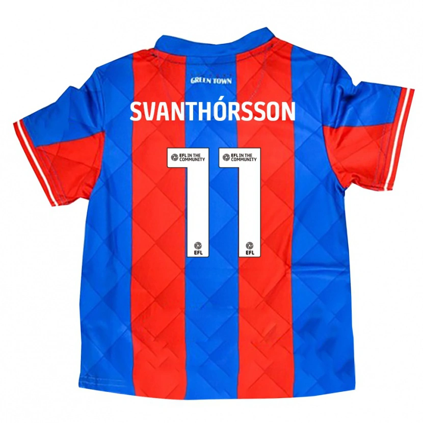 Danxen Donna Maglia Jason Dadi Svanthórsson #11 Blu Rosso Bianco Kit Gara Away 2025/26 Maglietta
