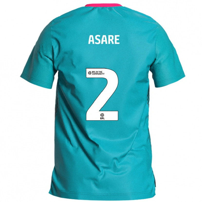 Danxen Donna Maglia Zico Asare #2 Azzurro Rosa Kit Gara Away 2025/26 Maglietta