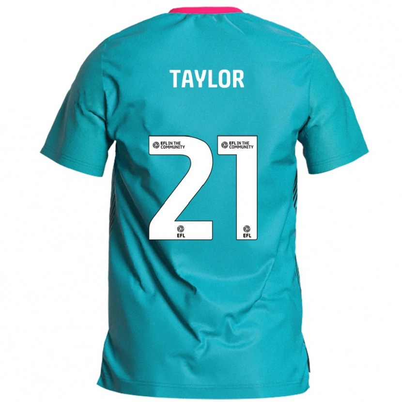 Danxen Donna Maglia Ellis Taylor #21 Azzurro Rosa Kit Gara Away 2025/26 Maglietta
