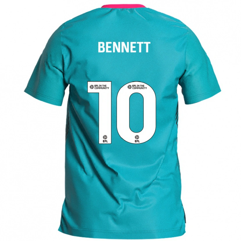 Danxen Donna Maglia Mason Bennett #10 Azzurro Rosa Kit Gara Away 2025/26 Maglietta