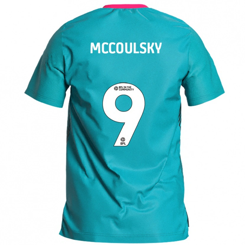 Danxen Donna Maglia Shawn Mccoulsky #9 Azzurro Rosa Kit Gara Away 2025/26 Maglietta