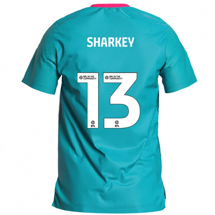 Danxen Donna Maglia Toby Sharkey #13 Azzurro Rosa Kit Gara Away 2025/26 Maglietta