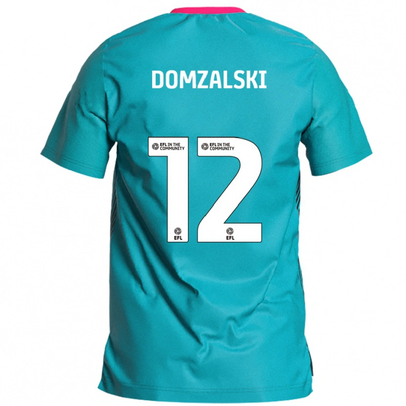 Danxen Donna Maglia Ollie Domzalski #12 Azzurro Rosa Kit Gara Away 2025/26 Maglietta
