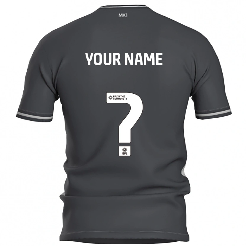 Danxen Donna Maglia Il Tuo Nome #0 Grigio Argento Kit Gara Away 2025/26 Maglietta