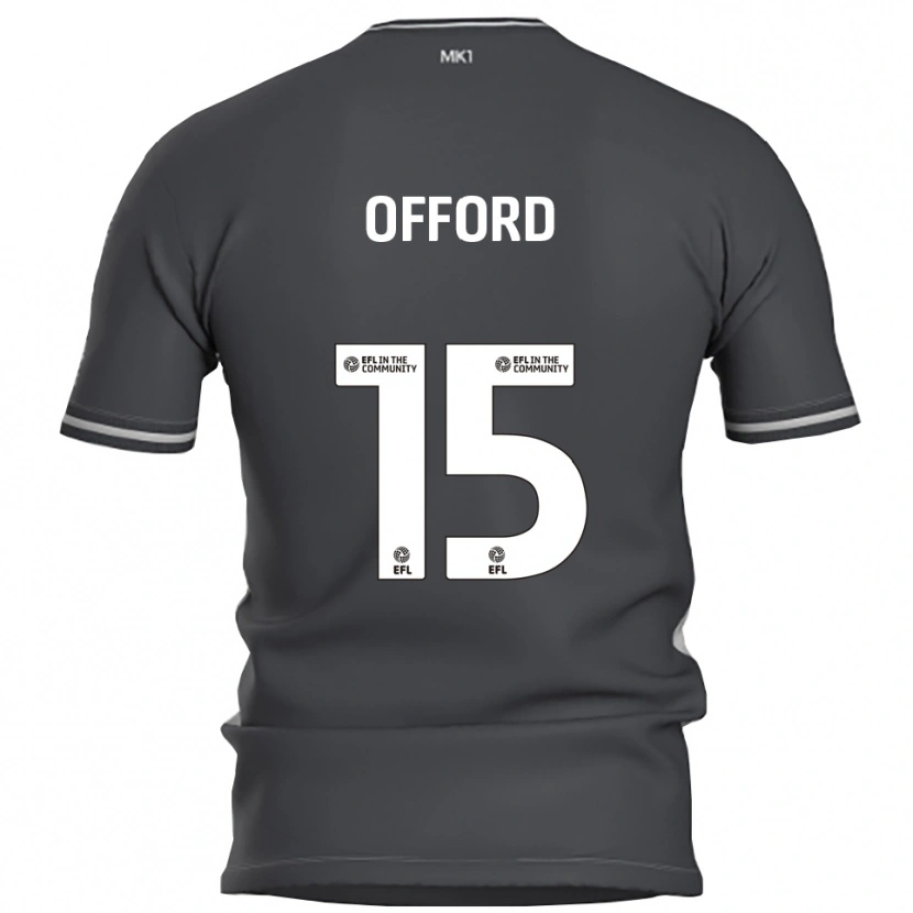 Danxen Donna Maglia Luke Offord #15 Grigio Argento Kit Gara Away 2025/26 Maglietta