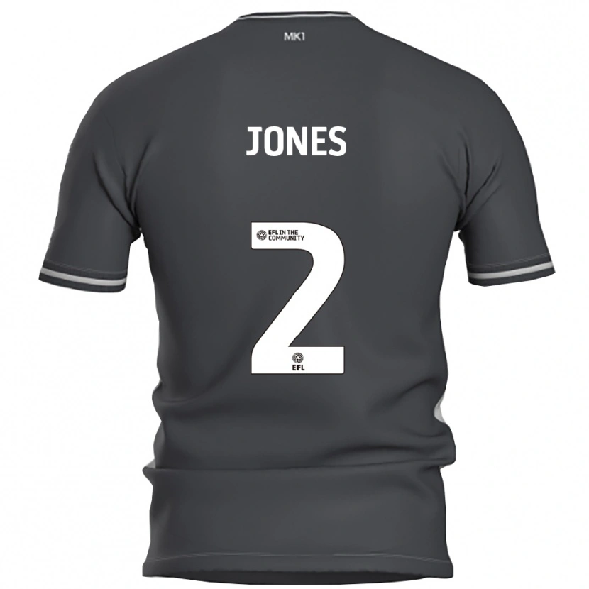 Danxen Donna Maglia Gethin Jones #2 Grigio Argento Kit Gara Away 2025/26 Maglietta