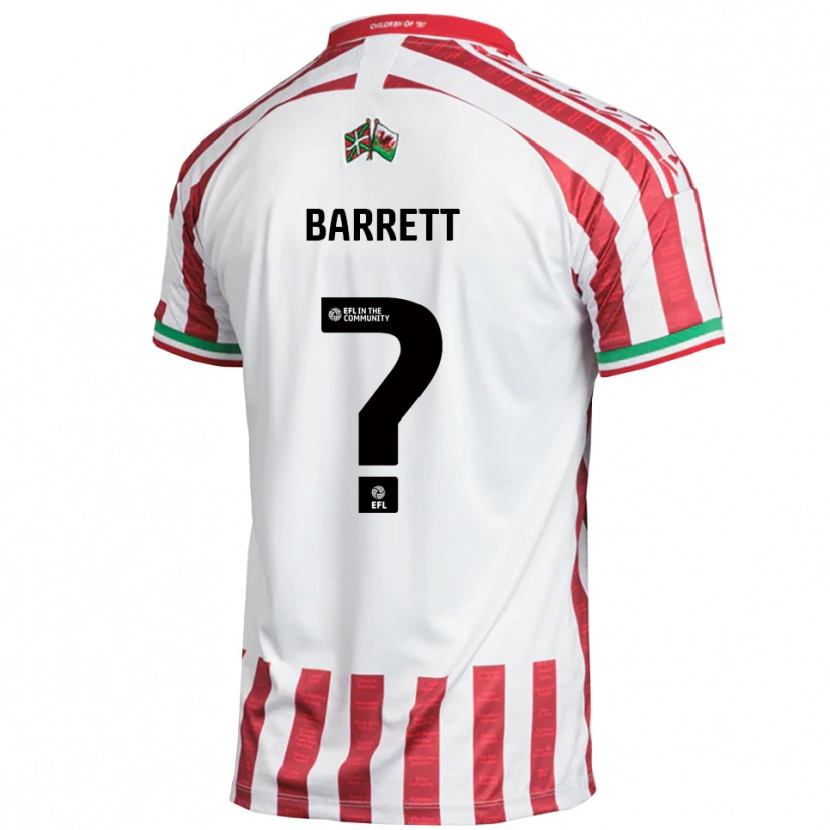 Danxen Donna Maglia Rhys Barrett #0 Rosso Bianco Kit Gara Away 2025/26 Maglietta
