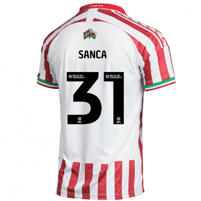 Danxen Donna Maglia Nelson Sanca #31 Rosso Bianco Kit Gara Away 2025/26 Maglietta
