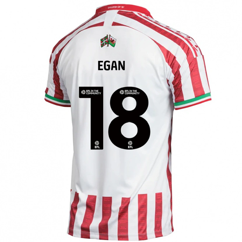 Danxen Donna Maglia Cameron Egan #18 Rosso Bianco Kit Gara Away 2025/26 Maglietta