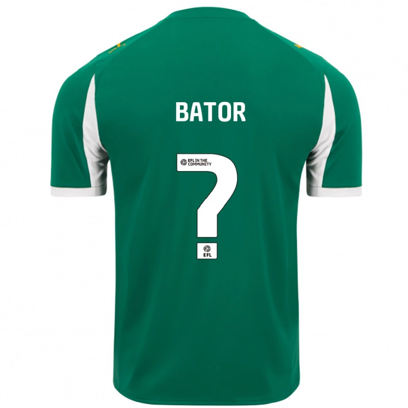 Danxen Donna Maglia Sam Bator #0 Verde Bianco Kit Gara Away 2025/26 Maglietta