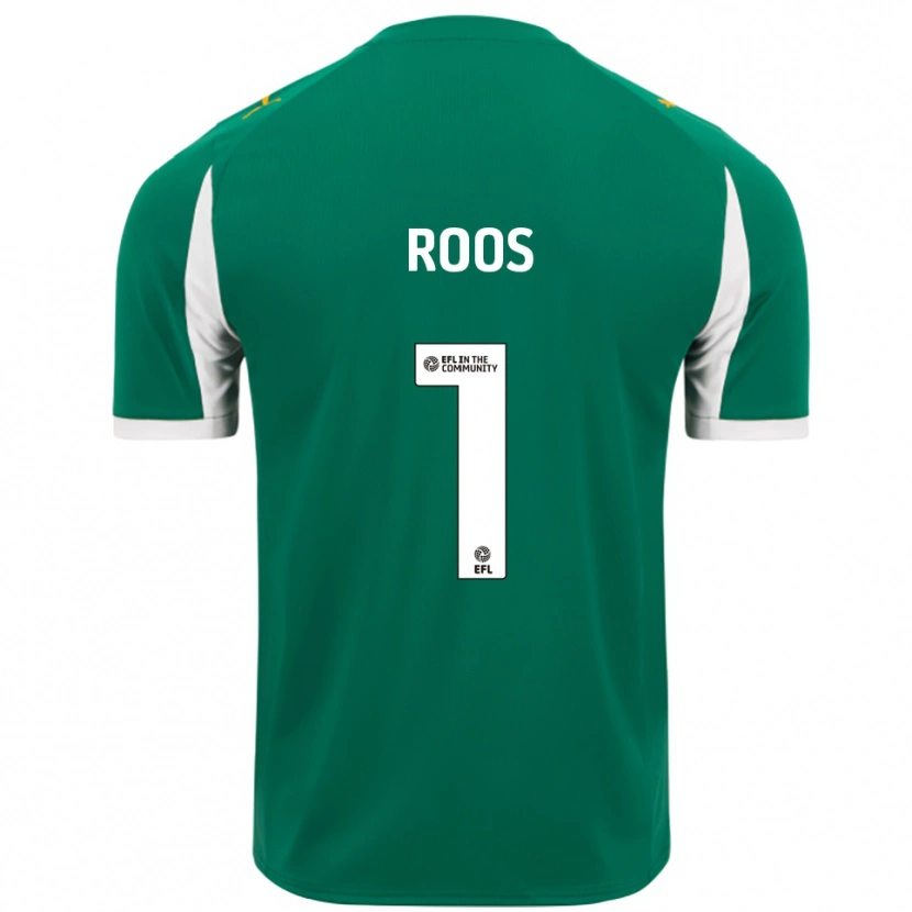 Danxen Donna Maglia Kelle Roos #1 Verde Bianco Kit Gara Away 2025/26 Maglietta