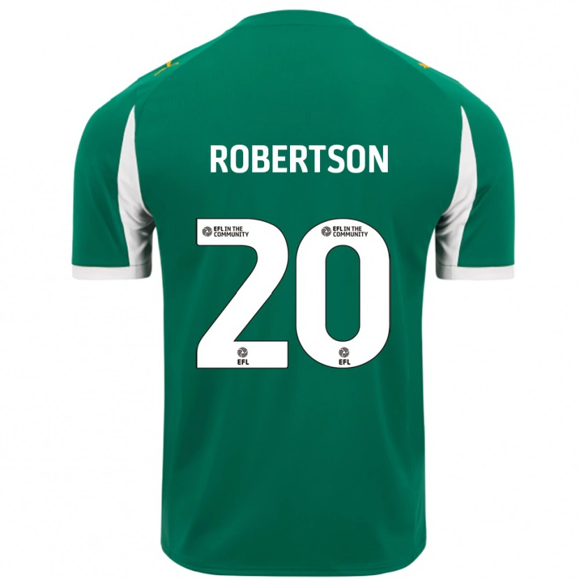 Danxen Donna Maglia Scott Robertson #20 Verde Bianco Kit Gara Away 2025/26 Maglietta