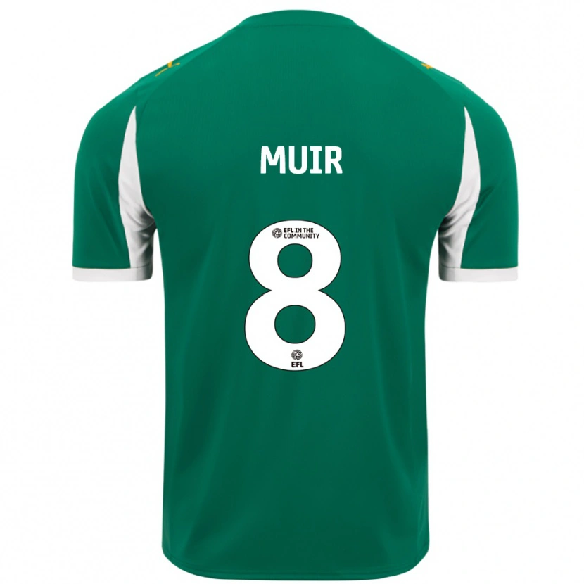 Danxen Donna Maglia Kameron Muir #8 Verde Bianco Kit Gara Away 2025/26 Maglietta