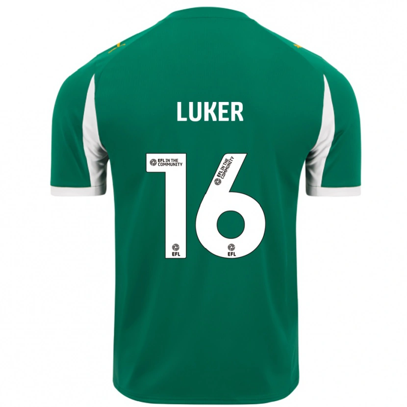Danxen Donna Maglia Jayden Luker #16 Verde Bianco Kit Gara Away 2025/26 Maglietta