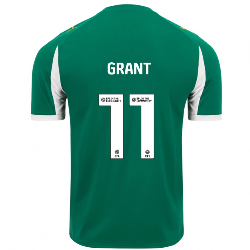 Danxen Donna Maglia Conor Grant #11 Verde Bianco Kit Gara Away 2025/26 Maglietta