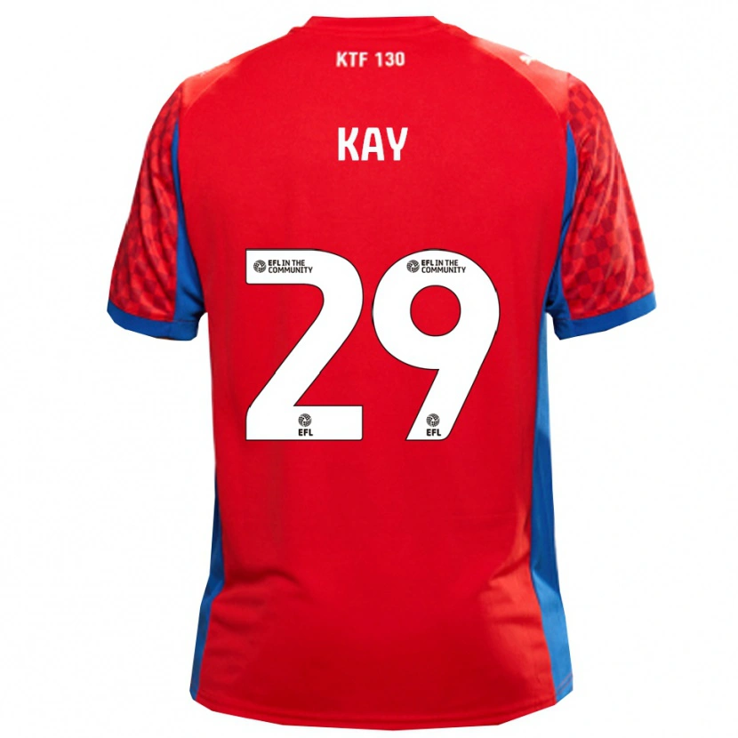 Danxen Donna Maglia Josh Kay #29 Rosso Blu Kit Gara Away 2025/26 Maglietta