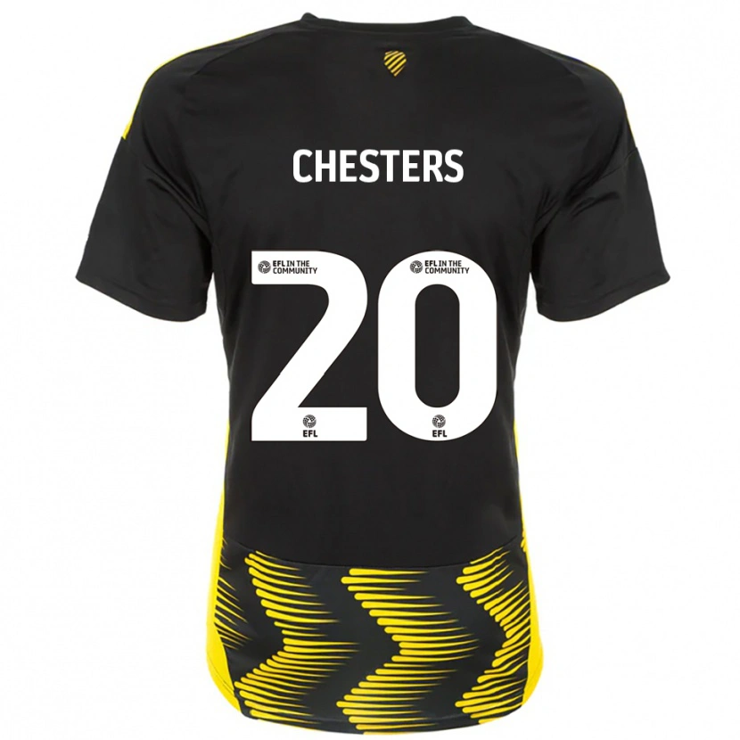 Danxen Donna Maglia Dan Chesters #20 Nero Giallo Kit Gara Away 2025/26 Maglietta