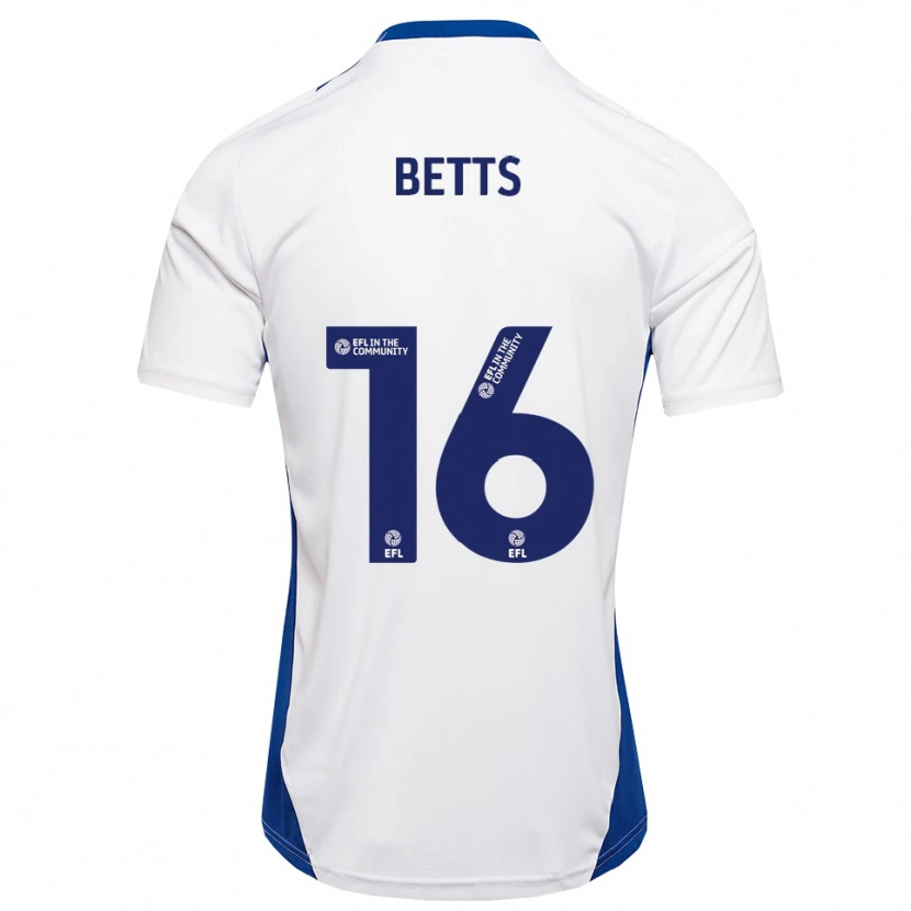 Danxen Donna Maglia Charlie Betts #16 Bianco Blu Kit Gara Away 2025/26 Maglietta