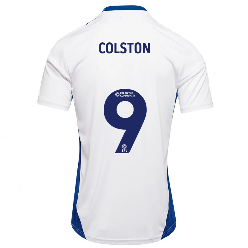 Danxen Donna Maglia Annie Colston #9 Bianco Blu Kit Gara Away 2025/26 Maglietta