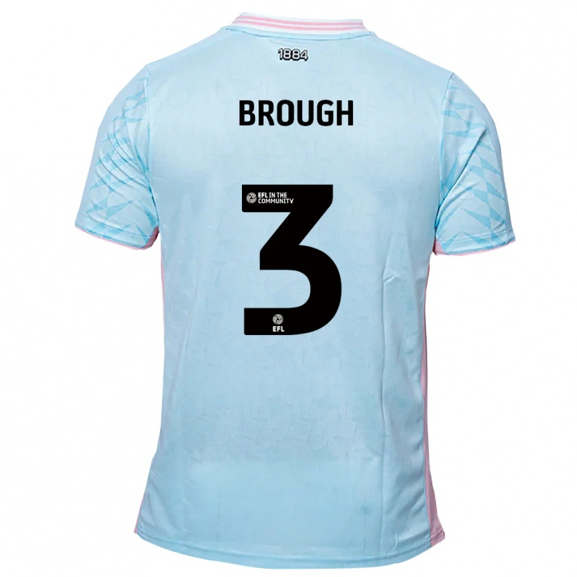 Danxen Donna Maglia Patrick Brough #3 Azzurro Rosa Kit Gara Away 2025/26 Maglietta