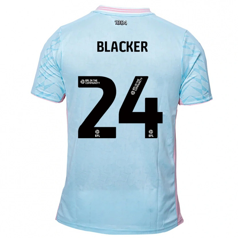 Danxen Donna Maglia Billy Blacker #24 Azzurro Rosa Kit Gara Away 2025/26 Maglietta