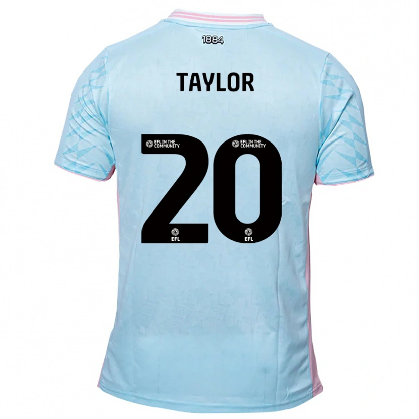 Danxen Donna Maglia Sam Taylor #20 Azzurro Rosa Kit Gara Away 2025/26 Maglietta