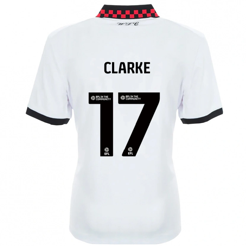 Danxen Donna Maglia Courtney Clarke #17 Bianco Nero Kit Gara Away 2025/26 Maglietta