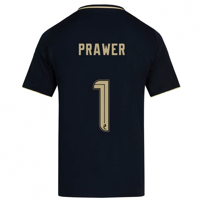 Danxen Donna Maglia Anna Prawer #1 Blu Navy Oro Kit Gara Away 2025/26 Maglietta