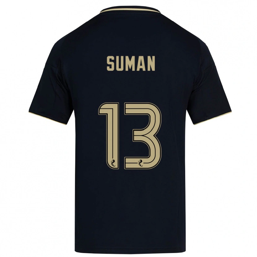 Danxen Donna Maglia Nick Suman #13 Blu Navy Oro Kit Gara Away 2025/26 Maglietta