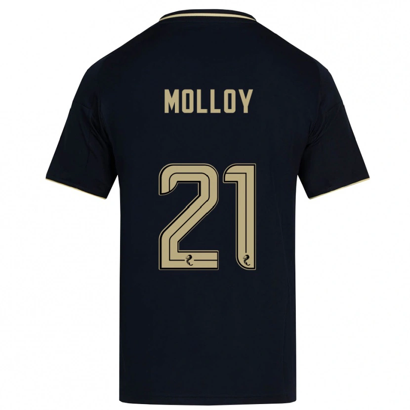 Danxen Donna Maglia Gavin Molloy #21 Blu Navy Oro Kit Gara Away 2025/26 Maglietta