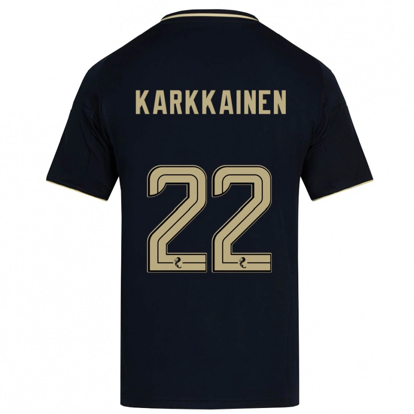 Danxen Donna Maglia Elena Kärkkäinen #22 Blu Navy Oro Kit Gara Away 2025/26 Maglietta