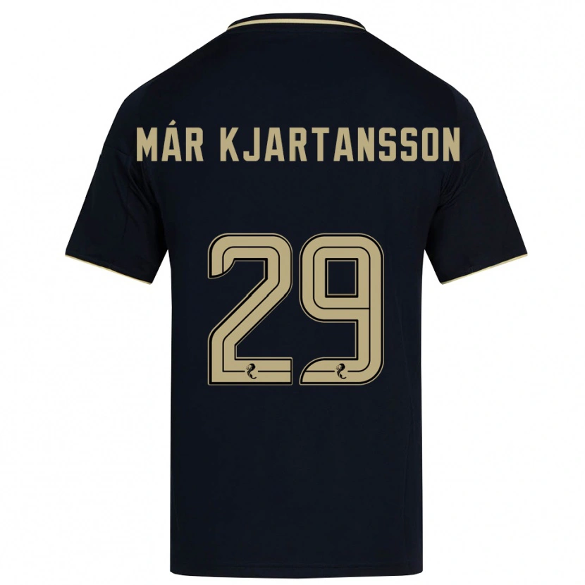 Danxen Donna Maglia Kjartan Már Kjartansson #29 Blu Navy Oro Kit Gara Away 2025/26 Maglietta