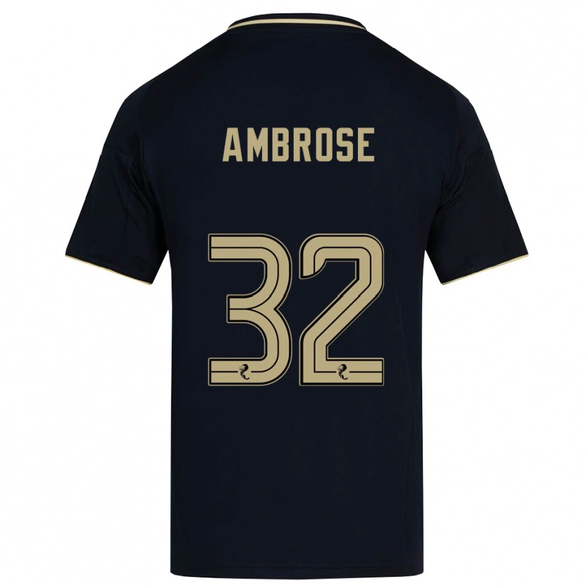 Danxen Donna Maglia Peter Ambrose #32 Blu Navy Oro Kit Gara Away 2025/26 Maglietta