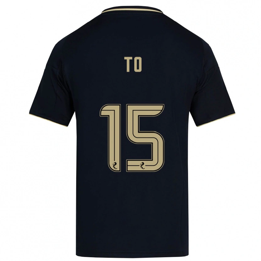 Danxen Donna Maglia Zack To #15 Blu Navy Oro Kit Gara Away 2025/26 Maglietta