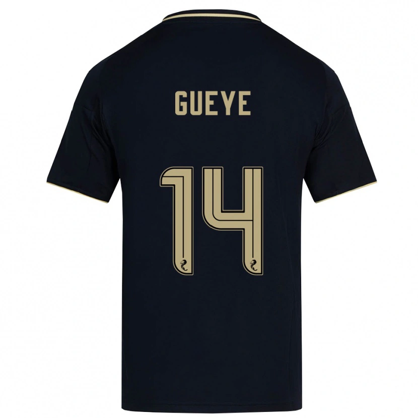 Danxen Donna Maglia Pape Habib Gueye #14 Blu Navy Oro Kit Gara Away 2025/26 Maglietta