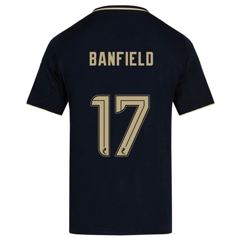 Danxen Donna Maglia Keeley Banfield #17 Blu Navy Oro Kit Gara Away 2025/26 Maglietta