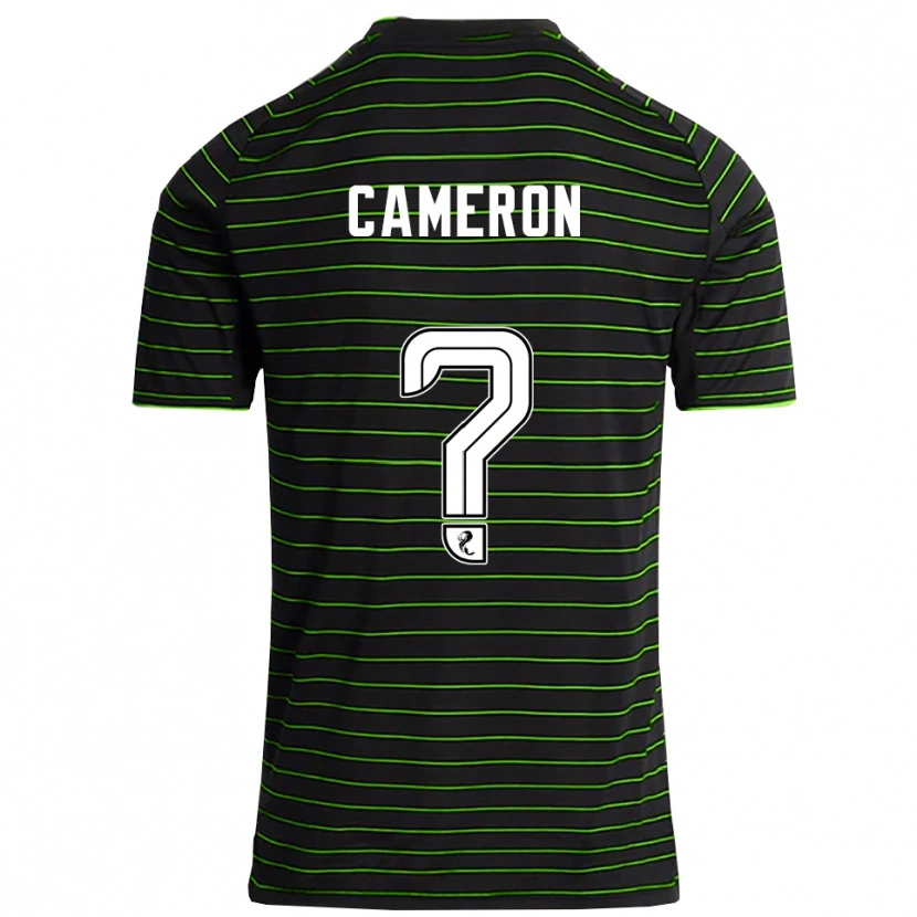 Danxen Donna Maglia Jacob Cameron #0 Nero Verde Kit Gara Away 2025/26 Maglietta