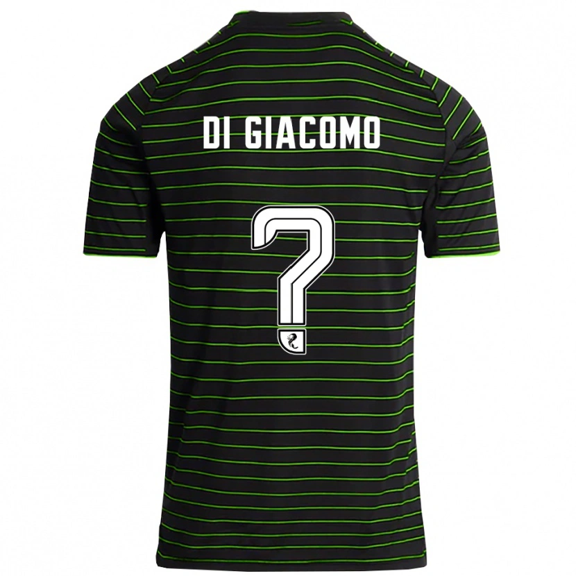 Danxen Donna Maglia Rocco Di Giacomo #0 Nero Verde Kit Gara Away 2025/26 Maglietta