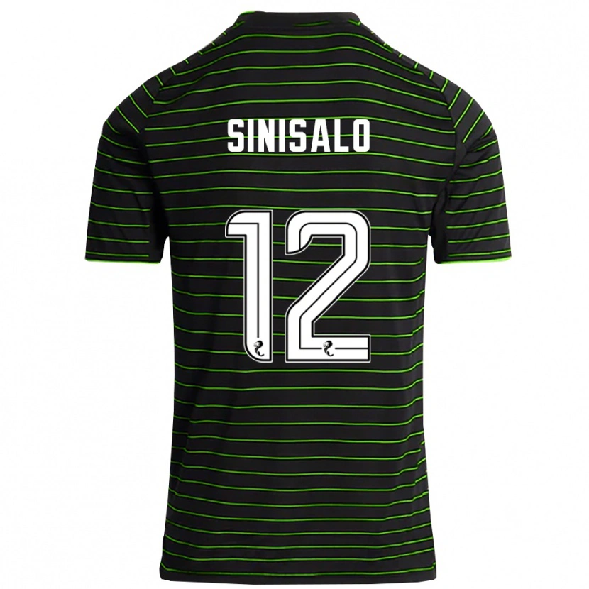 Danxen Donna Maglia Viljami Sinisalo #12 Nero Verde Kit Gara Away 2025/26 Maglietta