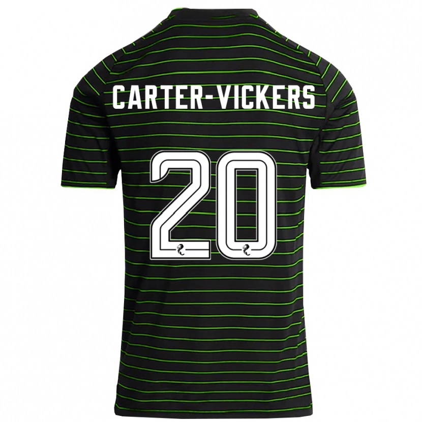 Danxen Donna Maglia Cameron Carter-Vickers #20 Nero Verde Kit Gara Away 2025/26 Maglietta