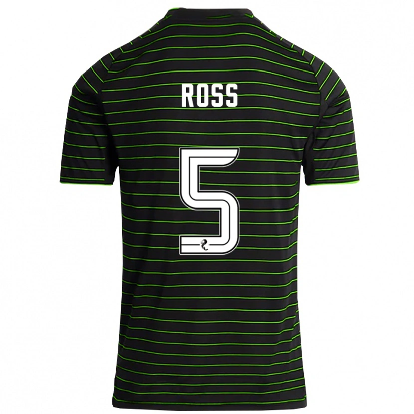 Danxen Donna Maglia Natalie Ross #5 Nero Verde Kit Gara Away 2025/26 Maglietta