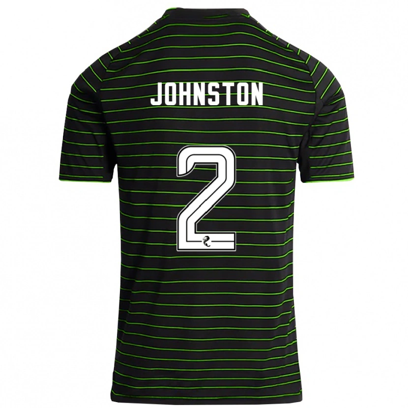 Danxen Donna Maglia Alistair Johnston #2 Nero Verde Kit Gara Away 2025/26 Maglietta